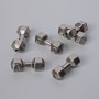 Bead End Component – Dumbbell Bead, diameter 8×19, 5mm±, packaged 6 pcs ±, dark-silver metal colour