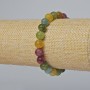 Tourmaline Bracelet, natural stone, smooth bead, diameter 8mm±, length 18cm± (stretcher)