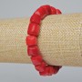 Coral Bracelet - natural faceted beads (assorted, medium size), diameter 12×13mm±, length 18cm± (stretch)