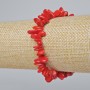 Natural Coral Bead Bracelet, faceted, 9×3 mm, length 18 cm (stretch)