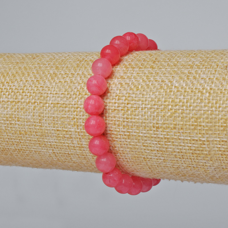 Bracelet Tourmaline (single) smooth bead, diameter 8mm±, length 18cm± (stretch)