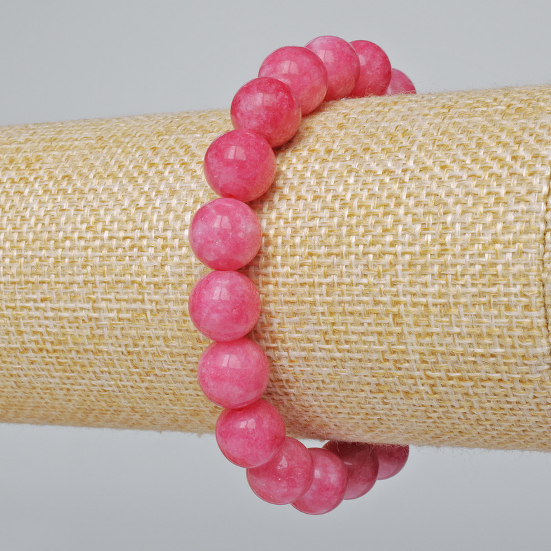 Bracelet Tourmaline smooth bead, diameter 10mm±, length 18cm± (stretch)