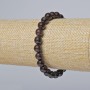 Bracelet Garnet natural stone smooth bead, diameter 7.5mm±, length 18cm± (stretch)
