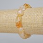 Bracelet Citrine natural stone faceted, diameter 10×13mm +-, length 18cm +- (stretch)