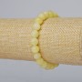 Bracelet Citrine (artificial acrylic) smooth beads, 8.5mm diameter, length 18cm± (stretch)