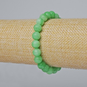 Bracelet Chrysoprase (single) smooth bead, 8mm diameter±, length 18cm± (stretch)