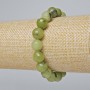 Jadeite Bracelet Canadian Natural Stone Faceted Bead, 10mm diameter ±, length 18cm ± (stretch)