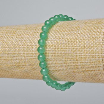 Bracelet Nephrite (single) smooth beads, diameter 6mm±, length 18cm± (stretch)