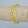Bracelet Opal glass bead smooth sphere, yellow matte chameleon color, diameter 8mm±, length 18cm± (stretch)
