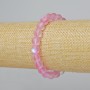 Opal glass bracelet smooth ball, pink matte chameleon color, diameter 8mm±, length 18cm± (stretch)