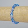 Bracelet Opal Glass Smooth Bead, blue transparent chameleon colour, diameter 8mm±, length 18cm± (stretch)