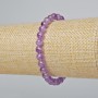 Amethyst Bracelet natural stone smooth bead, diameter 6mm±, length 18cm± (stretch)