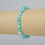 Bracelet Amazonite (single) smooth bead, diameter 6.5mm±, length 18cm± (stretch)