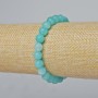 Bracelet Amazonite (artificial) smooth ball, diameter 8mm+-, length 18cm+- (stretch)