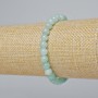 Bracelet Amazonite (artificial acrylic) smooth bead, diameter 6.5mm±, length 18cm± (stretch)