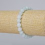 Aquamarine Bracelet (plastic/acrylic beads) smooth sphere, diameter 8.5mm ±, length 18cm ± (stretch)
