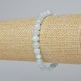 Bracelet Aquamarine (artificial acrylic) smooth beads, diameter 6mm±, length 18cm± (stretch)