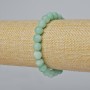 Amazonite Bracelet, natural stone, smooth beads, diameter 8.5mm±, length 18cm± (stretch)
