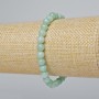 Amazonite Bracelet natural stone smooth beads, 6mm diameter ±, length 18cm ± (stretch)