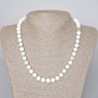 Hemimorphite Necklace with smooth beads, natural stone, diameter 8.5mm, length 45-48cm