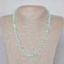 Amazonite Necklace natural stone smooth bead, diameter 6.5mm, length 45-47cm