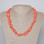 Coral Bead Orange Natural Granule, diameter 9x4mm+-, length 44-47cm+