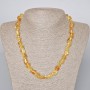 Citrine Necklace made from natural stone, faceted stones, diameter 10x12mm ±, length 46-49cm ±