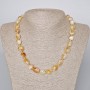 Citrine Bead Necklace – natural stone, faceted, 11x12mm, length 46-48cm
