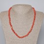Necklace Red Jasper (unpolished?) smooth beads, diameter 6mm±, length 45-47cm±