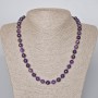 Amethyst Necklace natural stone faceted bead, diameter 8mm±, length 46-49cm±