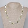 Necklace of Green Opal natural stone smooth bead, diameter 8mm±, length 46-48cm±