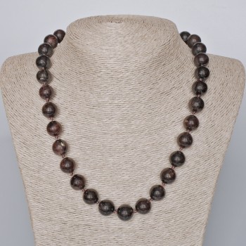 Garnet Beads Natural Stone Smooth Round, diameter 12.5mm±, length 49-52cm±