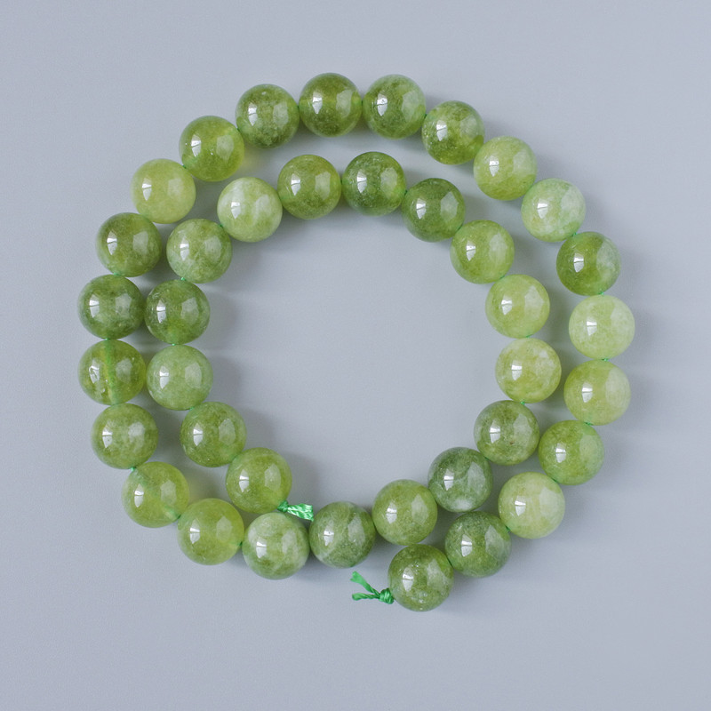 Jadeite Beads, Natural Stone, Smooth Round, Diameter 10mm+/-, Length 39cm+/- on Thread