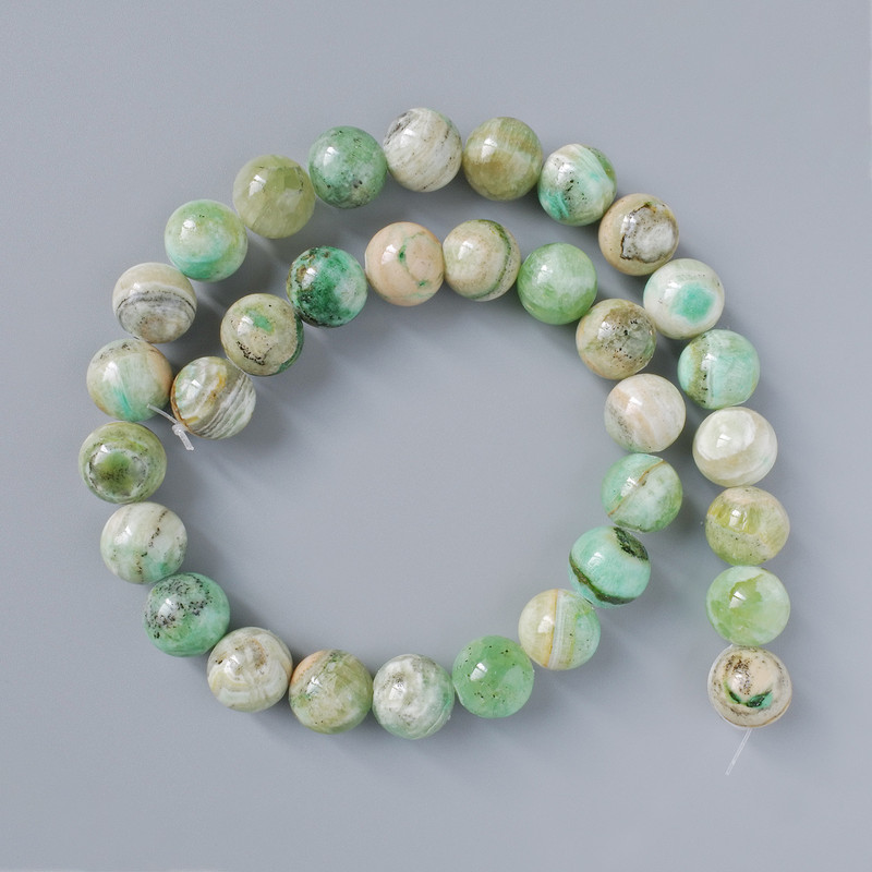Chrysoprase Beads (Acrylic Imitation), Smooth Round, Diameter 12mm+/-, Length 40cm+/- on Fishing Line