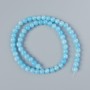 Aquamarine Beads (Acrylic Imitation), Smooth Round, Diameter 6.5mm+/-, Length 40cm+/- on Fishing Line
