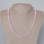 Necklace Kunzite (artificial) faceted bead, diameter 8mm+-, length 45x48cm+