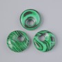 Donut Pendant Malachite (Pressed), diameter 18x5mm+/-, hole diameter 5mm+