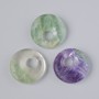 Donut pendant (bagel) Fluorite natural stone, diameter 18×5mm±, hole diameter 5mm±