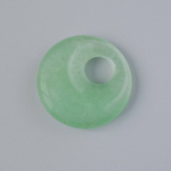Donut Pendant (Bagel) Natural Jade Stone, 18x5mm±, hole 5mm±