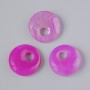 Donut pendant (bagel) Malachite red natural stone, diameter 18x5mm+-, hole diameter 5mm+-