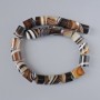 Brown Agate Beads natural stone cylinder, diameter 15x18mm+/-, length 39cm+/- on fishing line