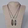 Matching Pendants "Skull" bronze and silver metal 55x19mm +/-, length 45-50cm+