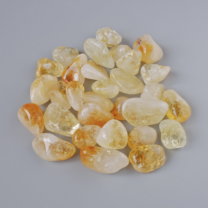 Natural Citrine Souvenir Stone Tumbled 24x14mm +/- 100g Pack