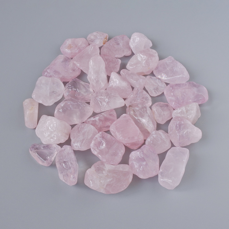 Souvenir Natural Stone Rose Quartz Tumbled 17x12mm +/- 100g Pack