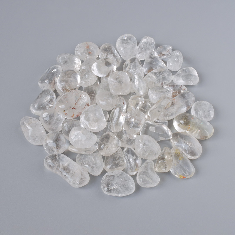 Souvenir Natural Stone Rock Crystal Tumbled 14x11mm +/- 100g Pack