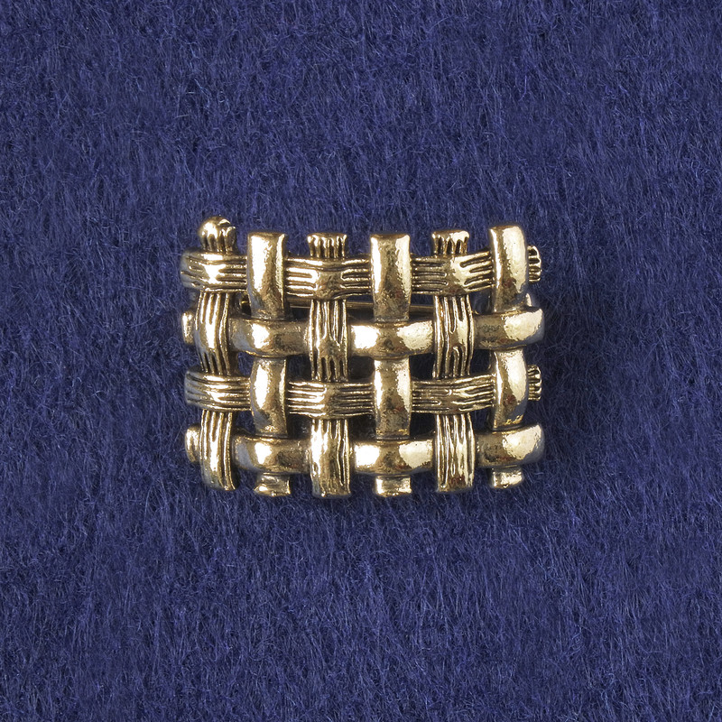 Accent Brooch, Dark Gold-Tone Metal 16x22mm+