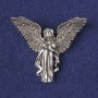 Angel Brooch-Pendant, Silver-Tone Metal 43x50mm+