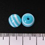 Bead Light Blue with White Stripe, 10mm Diameter, Pack of 50