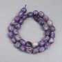 Lepidolite Beads, Natural Stone, Tumbled, Diameter 9x11mm+/-, Length 40cm+/- on a Strand