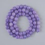 Lepidolite Beads (Pressed), Smooth Round, Diameter 6.5mm+/-, Length 38cm+/- on a Strand